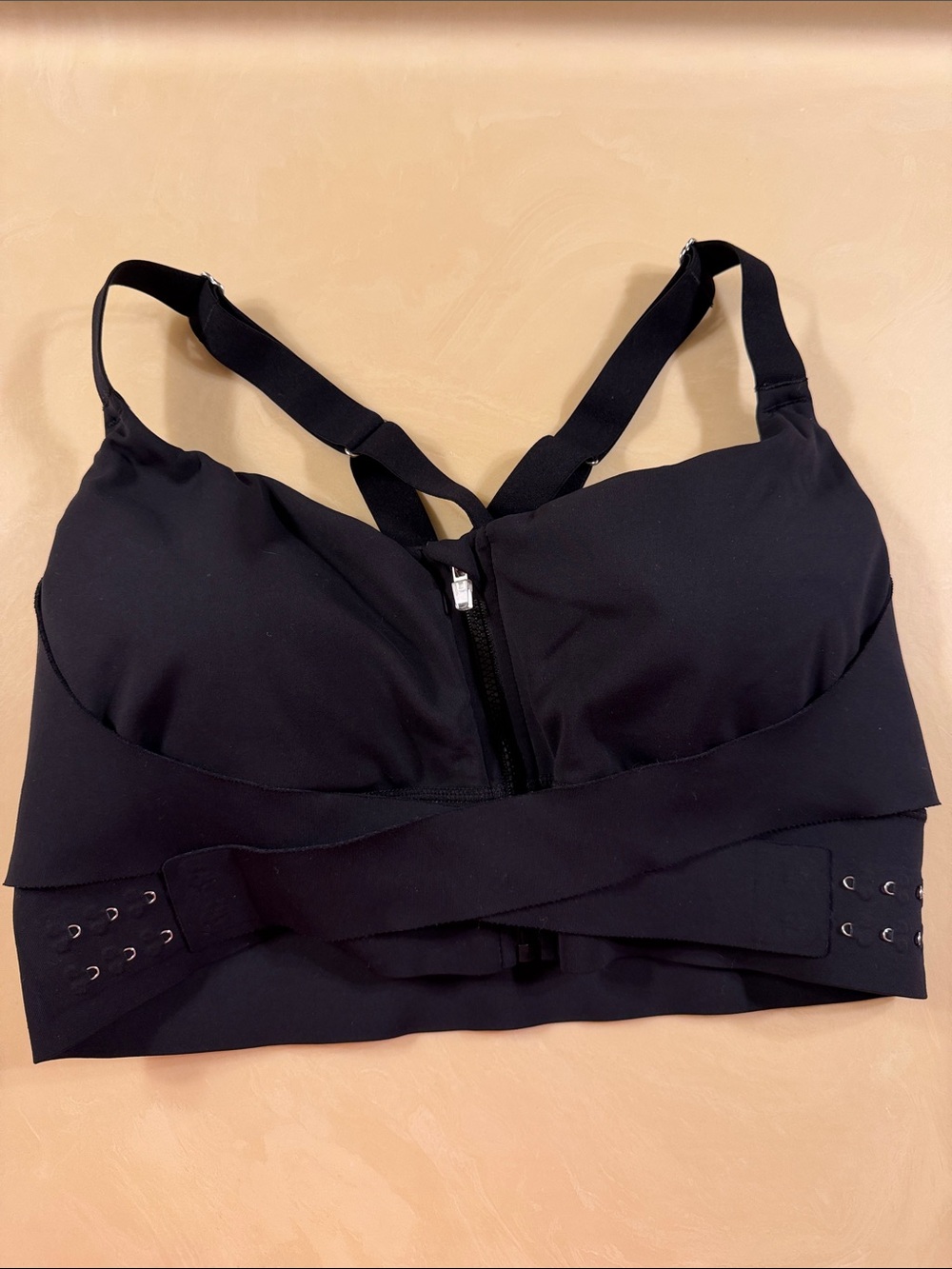 Halara Black Front-Zip bra.  M